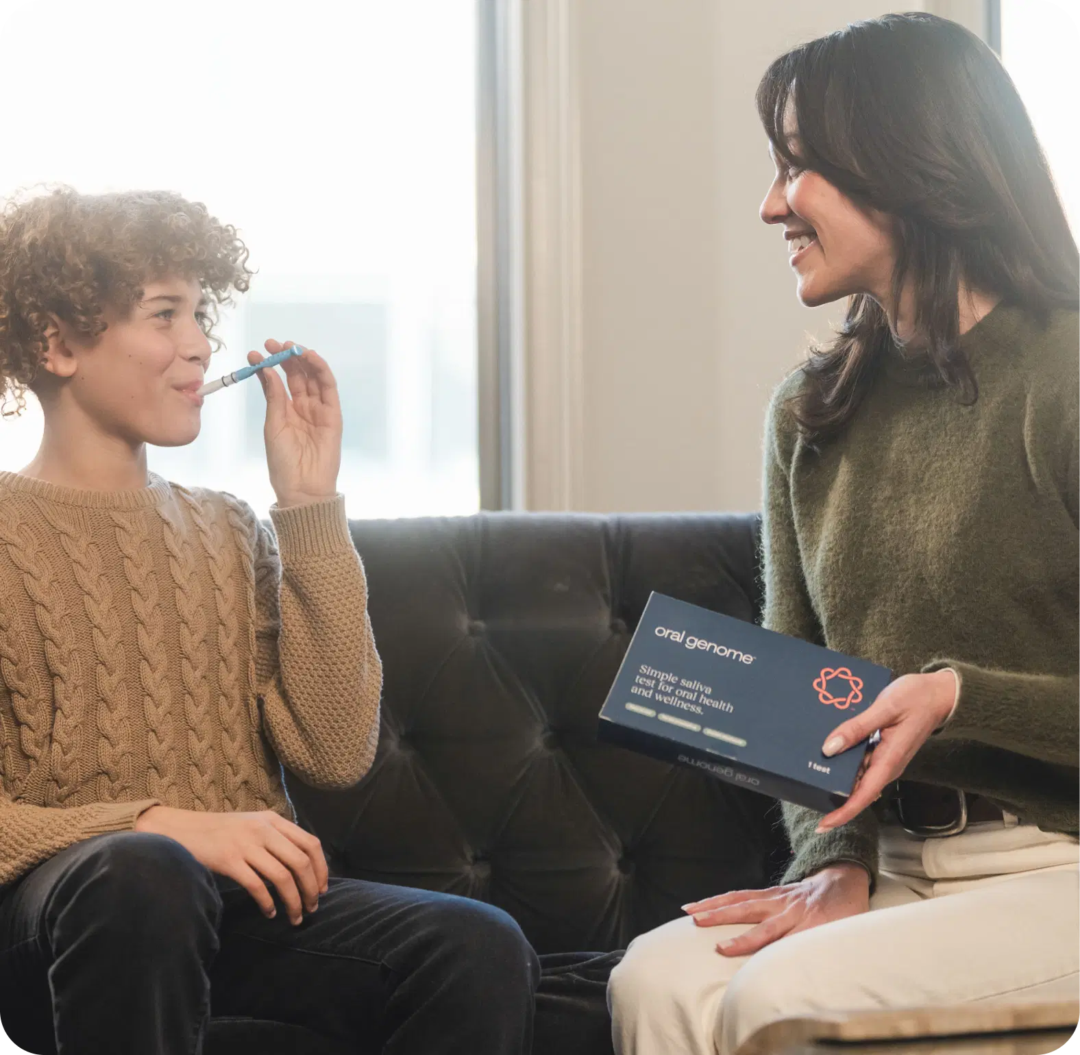 Person reviewing at-home oral health insights on their phone